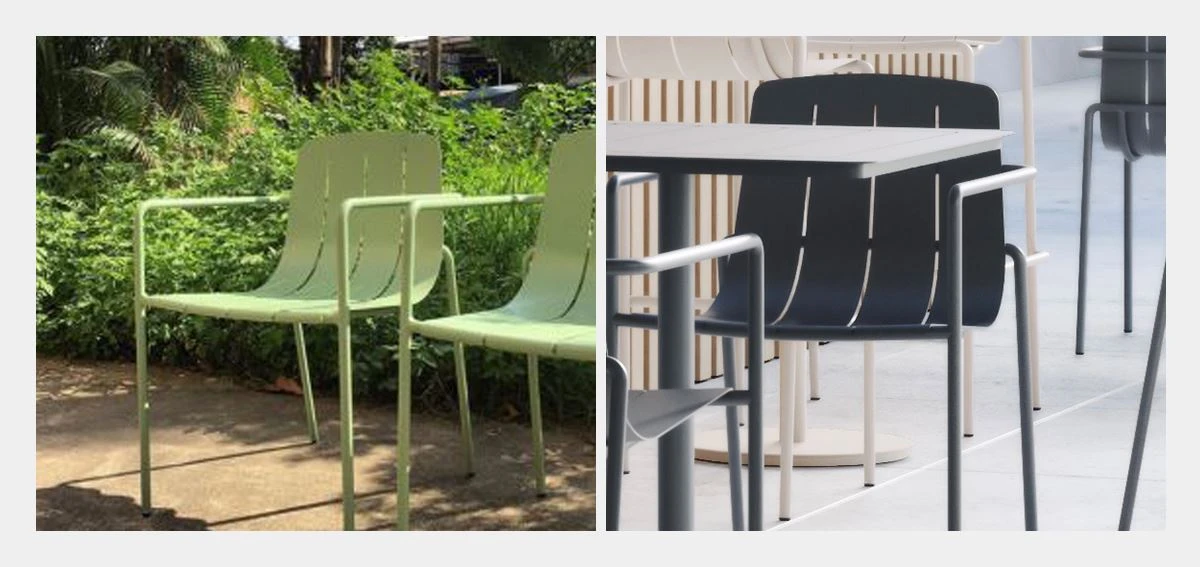 Outdoor Aluminum Chair With Arms hbsinostar1
